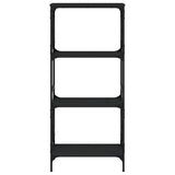 Bookcase 4-Tier Black 59x35x132 cm Engineered Wood - Top-Down View
