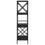 Bookcase 4-Tier Black 59x35x132 cm Engineered Wood
