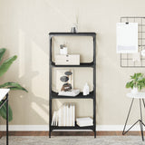 Bookcase 4-Tier Black 59x35x132 cm Engineered Wood