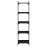Bookcase 5-Tier Black 40x30x154 cm Engineered Wood - Top-Down View