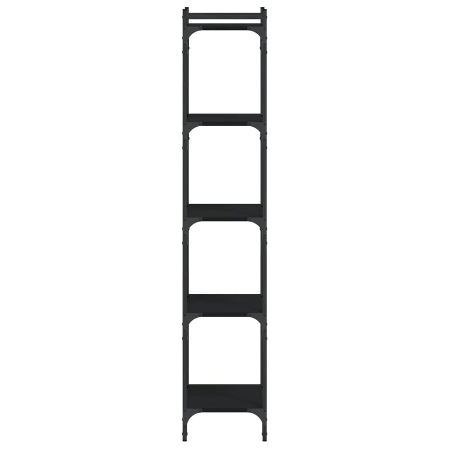 Bookcase 5-Tier Black 40x30x154 cm Engineered Wood