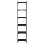 Bookcase 6-Tier Black 40x30x188 cm Engineered Wood