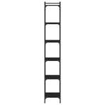 Bookcase 6-Tier Black 40x30x188 cm Engineered Wood