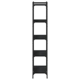 Bookcase 5-Tier Black 80x30x154 cm Engineered Wood