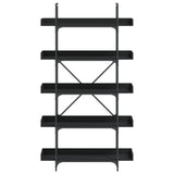 Bookcase 5-Tier Black 100x33x180.5 cm Engineered Wood