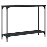 Console Table Black 101x30.5x75 cm Engineered Wood - Rear View