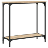 Console Table Sonoma Oak 75x30.5x75 cm Engineered Wood - Front View