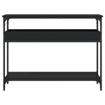 Console Table with Shelf Black 100x29x75cm Engineered Wood
