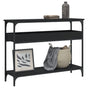 Console Table with Shelf Black 100x29x75cm Engineered Wood