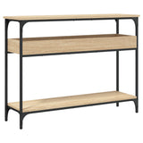 Console Table with Shelf Sonoma Oak 100x29x75cm Engineered Wood - Front View