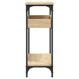Console Table with Shelf Sonoma Oak 100x29x75cm Engineered Wood - 45-Degree Angle
