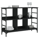 Sideboard Black 102x32x73.5 cm Engineered Wood - Close-Up Angle
