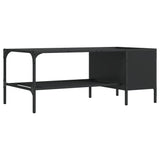 Coffee Table with Rack Black 100x51x40 cm Engineered Wood - Rear View