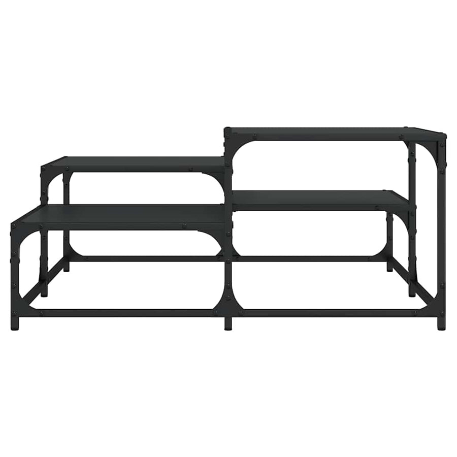 Coffee Table Black 87.5x87.5x40 cm Engineered Wood