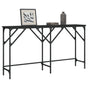 Console Table Black 140x29x75 cm Engineered Wood