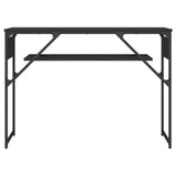 Console Table with Shelf Black 105x30x75cm Engineered Wood