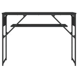 Console Table with Shelf Black 105x30x75cm Engineered Wood - Top-Down View