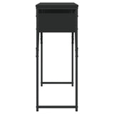 Console Table with Shelf Black 105x30x75cm Engineered Wood