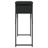 Console Table with Shelf Black 105x30x75cm Engineered Wood - 45-Degree Angle