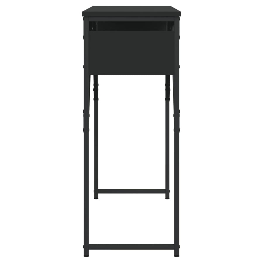 Console Table with Shelf Black 105x30x75cm Engineered Wood