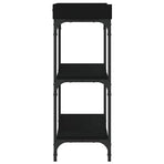Console Table with Shelves Black 100x30x80 cm