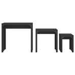Nesting Coffee Tables 3 pcs Black Engineered Wood