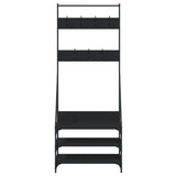 Clothes Rack with Shoe Storage Black 72x34x184 cm