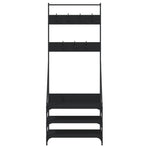 Clothes Rack with Shoe Storage Black 72x34x184 cm