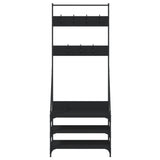 Clothes Rack with Shoe Storage Black 72x34x184 cm - Top-Down View