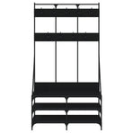 Clothes Rack with Shoe Storage Black 100x40x184 cm
