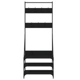 Clothes Rack with Shoe Storage Black 70x40x184 cm