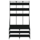 Clothes Rack with Shoe Storage Black 100x40x184 cm