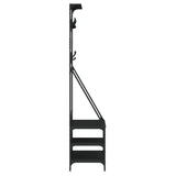 Clothes Rack with Shoe Storage Black 80x40x184 cm - 45-Degree Angle