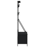 Clothes Rack with Shoe Storage Black 100x41x184 cm - 45-Degree Angle