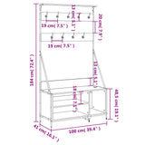 Clothes Rack with Shoe Storage Black 100x41x184 cm - Extra Image