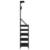 Clothes Rack with Shoe Storage Black 90x34x184 cm - 45-Degree Angle