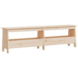 Hall Bench 160x28x45 cm Solid Wood Pine - Front View