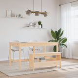 Hall Bench 100x28x45 cm Solid Wood Pine - Side View