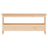 Hall Bench 100x28x45 cm Solid Wood Pine - Top-Down View