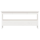 Hall Bench White 100x28x45 cm Solid Wood Pine