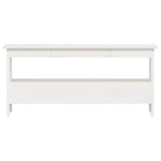 Hall Bench White 100x28x45 cm Solid Wood Pine