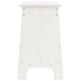 Hall Bench White 100x28x45 cm Solid Wood Pine