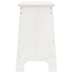 Hall Bench White 100x28x45 cm Solid Wood Pine