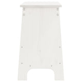 Hall Bench White 100x28x45 cm Solid Wood Pine - 45-Degree Angle