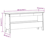 Hall Bench White 100x28x45 cm Solid Wood Pine