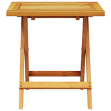 Sun Lounger with Cushion and Table Solid Wood Acacia - Close-Up Angle