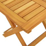Sun Lounger with Cushion and Table Solid Wood Acacia - Low Angle