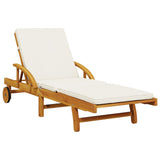 Sun Loungers 2 pcs with Cushions 200x68x83 cm Solid Wood Acacia - Top-Down View