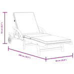 Sun Loungers 2 pcs with Cushions 200x68x83 cm Solid Wood Acacia