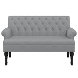 Bench with Backrest Light Grey 120x62x75.5 cm Fabric